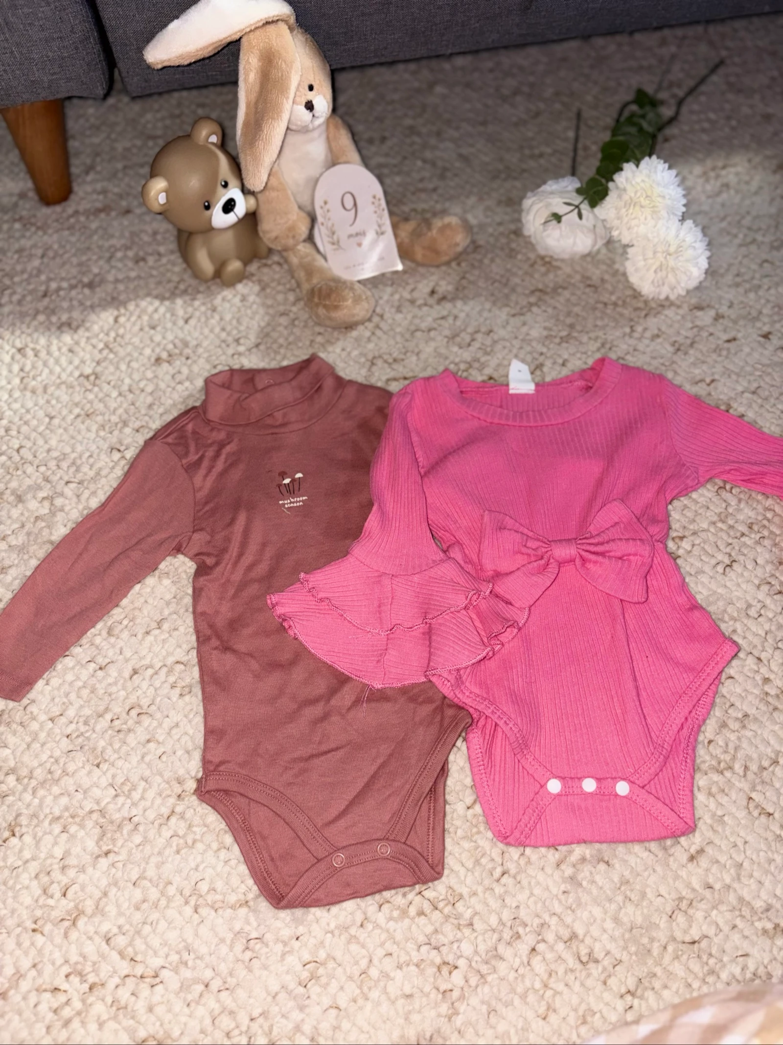 🎀 Lot of 2 girls' ML bodysuits – 9 months – photo 4
